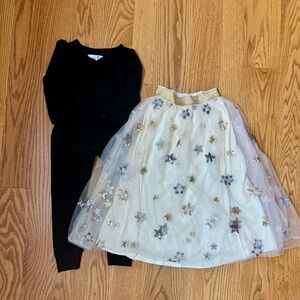 VGUC Sz 4 Love and Grow Elegant Black and Gold Starry Night Lounge